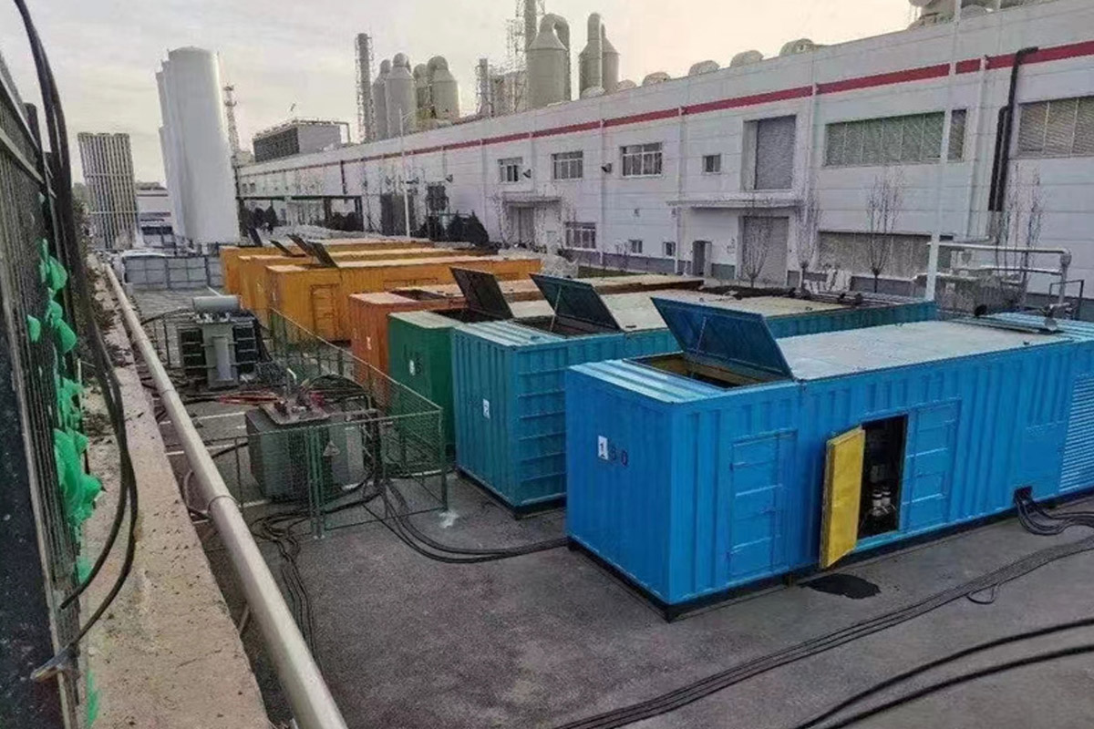 黄州发电机租赁施工现场